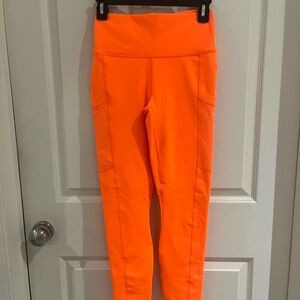 Bright Orange High-Waisted Leggings